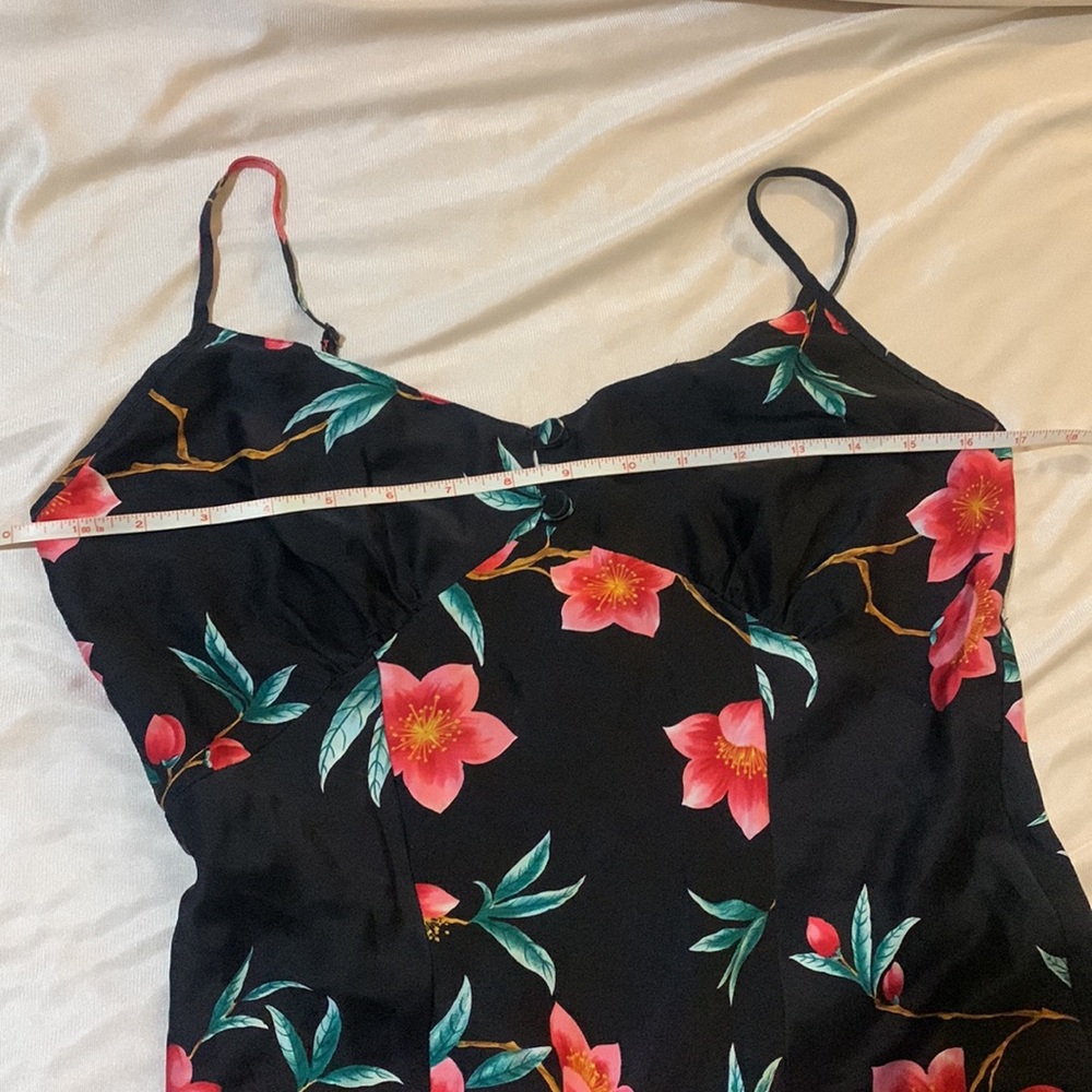 Victoria’s Secret Black Silk Floral Slip | Size S Silk Chemise - Picture 6 of 7